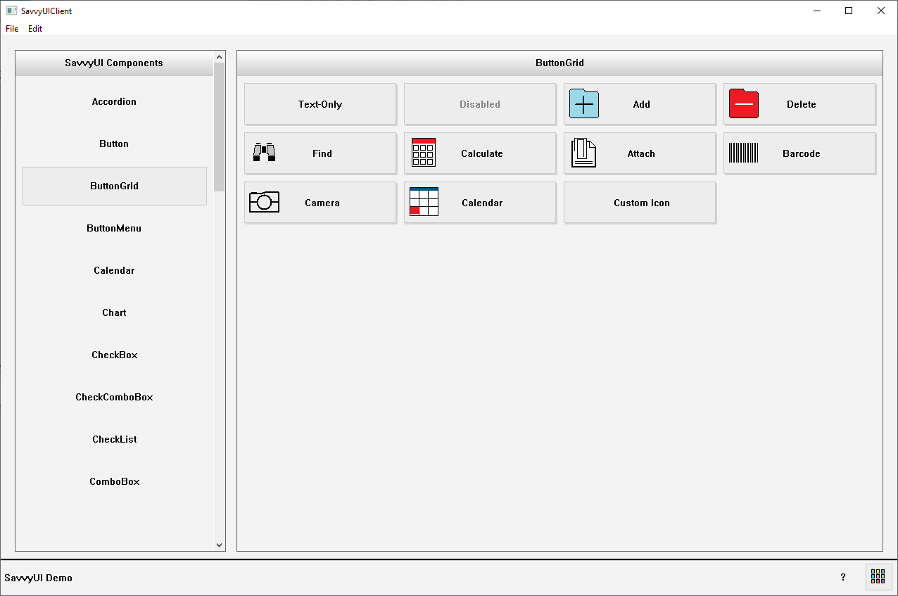 Button Grid Component