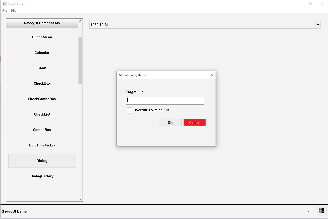 Modal Popup Dialog