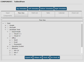 Tabbed Pane Tabs Component